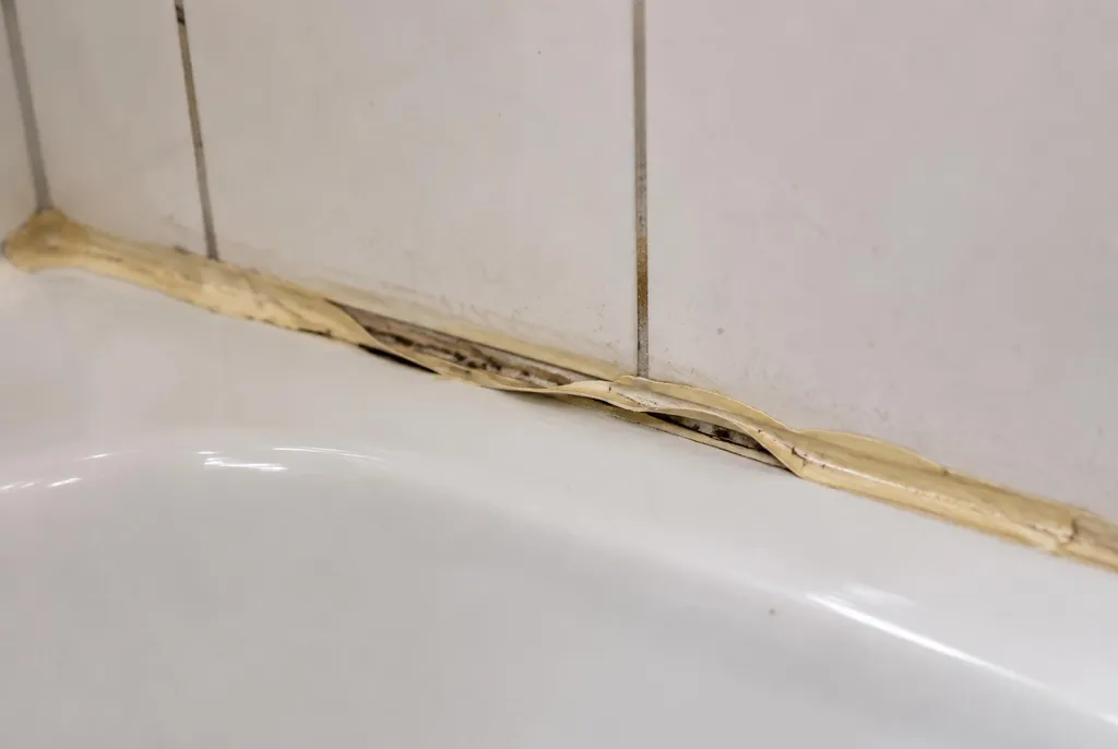 Kitbedrijf Otterlo – loslatende kit naast het bad
